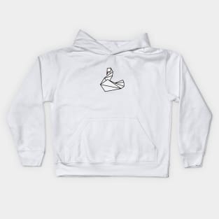 Origami Swan Kids Hoodie